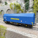 Wagon à toit télescopique type Shimmns 2, livrée bleue, DB, Ep. IV - BRAWA 51005 - HO 1/87