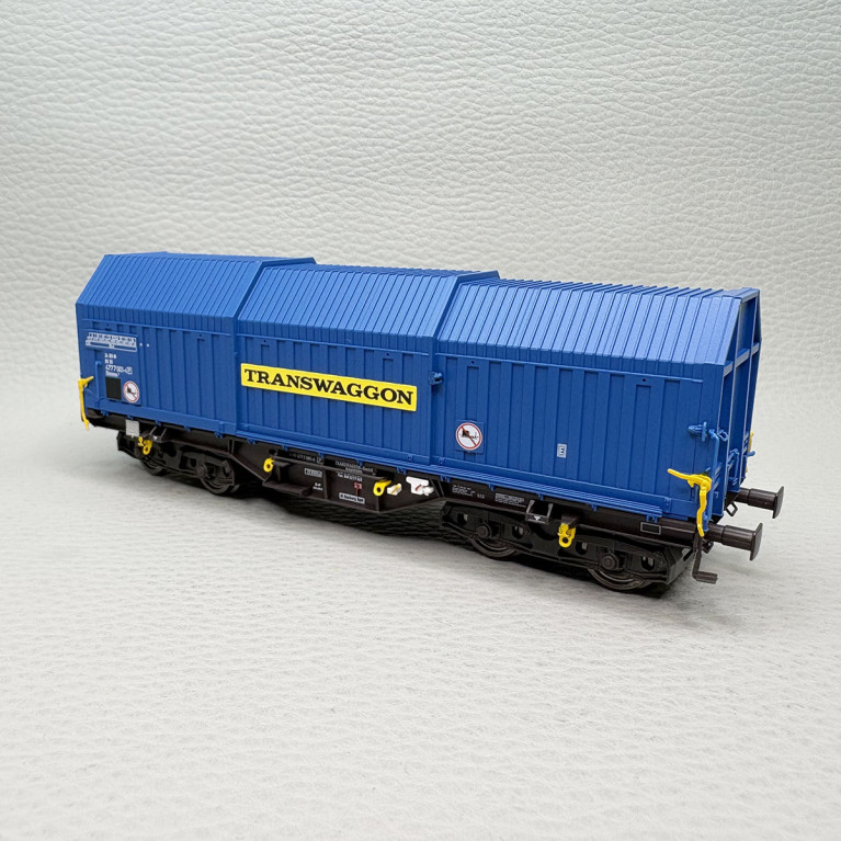 BRAWA 51005 - Wagon à toit télescopique type Shimmns 2, livrée bleue, DB