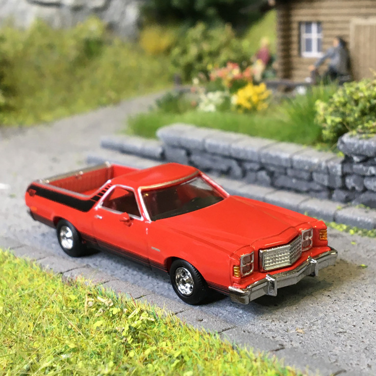 Ford Ranchero GT, rouge, noir, 1977 - BREKINA 18225 - HO 1/87
