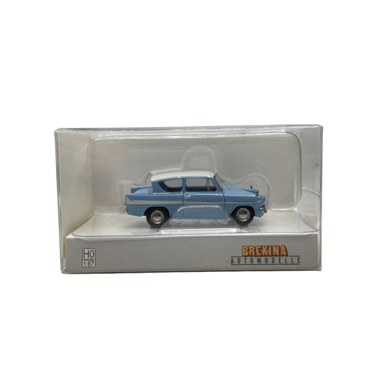 Ford Anglia, bleu, blanc, 1959 - BREKINA 19330 - HO 1/87