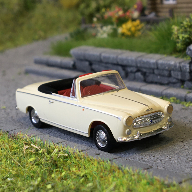 Peugeot 403, cabriolet, beige, 1956 - SAI 2538 - HO 1/87