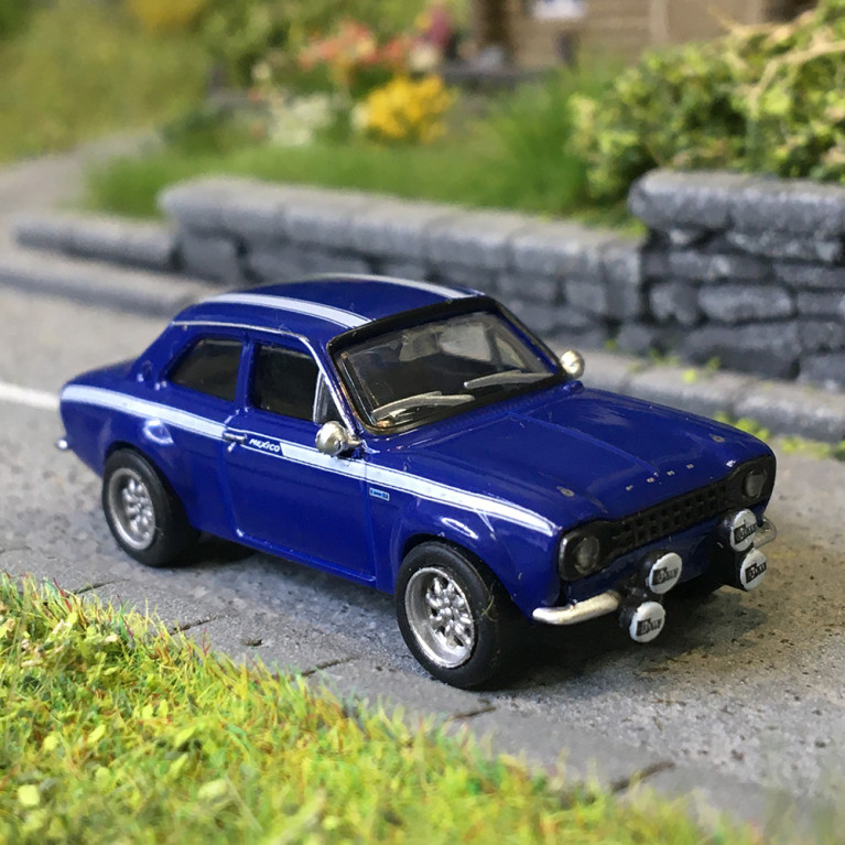 Ford Escort MKI RS 1600, Mexico, bleu, 1970 - BREKINA 19073 - HO 1/87