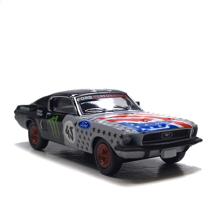 Ford Mustang Fastback, Shelby GT 350, Gymkhana tribute ken block, 1968 - BREKINA 19617 - HO 1/87