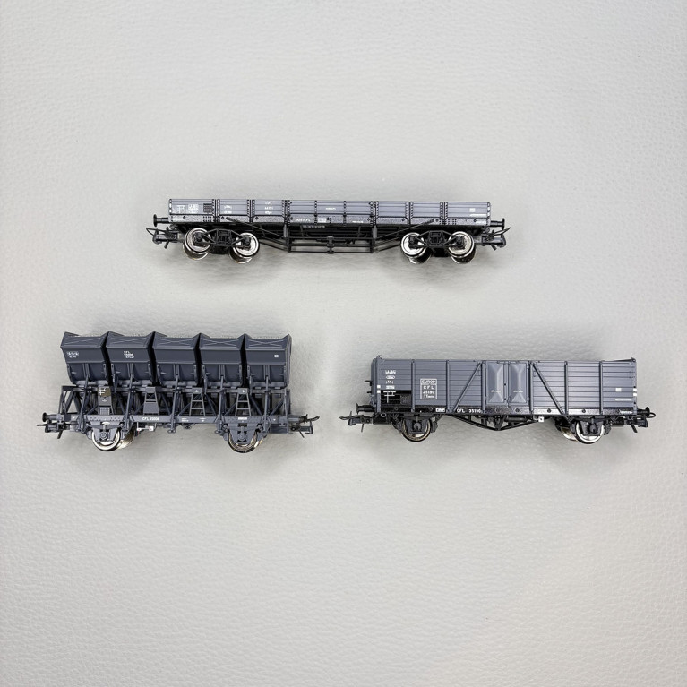 Coffret 3 wagons de marchandises CFL, Ep. III - ROCO 6600258 - HO 1/87