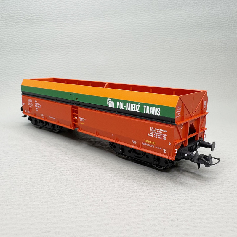 Coffret 3 wagons trémie Fals déchargement automatique Pol-Miedź Trans PMT, Ep. VI - ROCO 6600218 - HO 1/87
