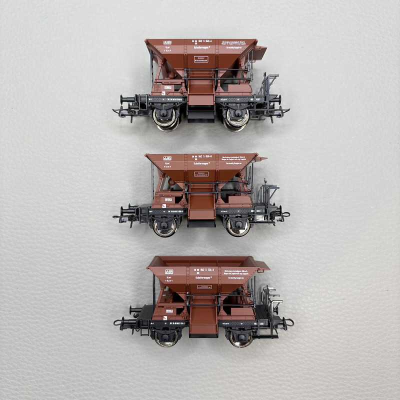 Coffret 3 wagons trémie à ballast Talbot, DB, Ep. IV - ROCO 6600269 - HO 1/87