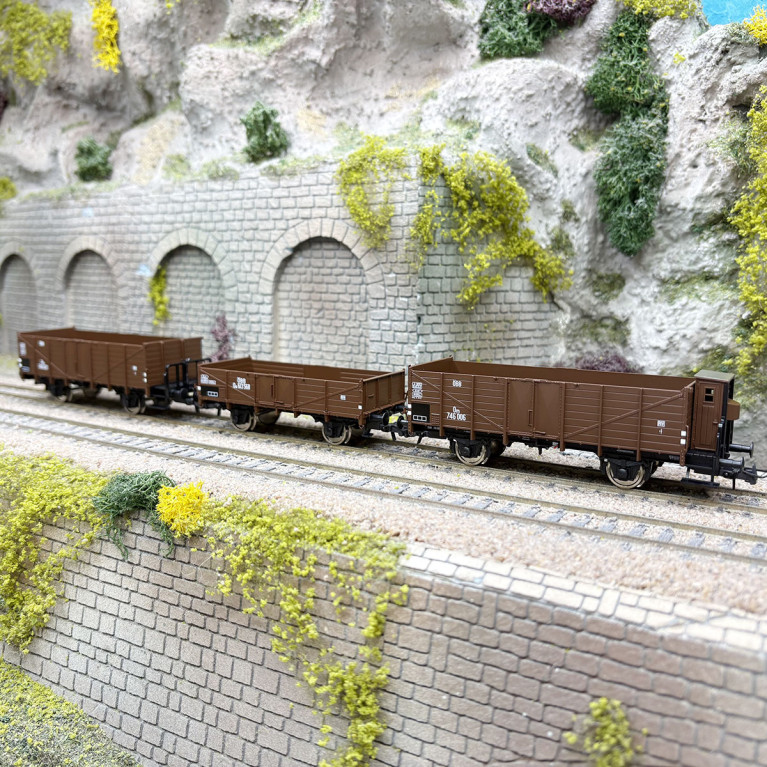 Coffret 3 wagons de marchandises ouverts ÖBB, Ep. III-IV - ROCO 6600250 - HO 1/87