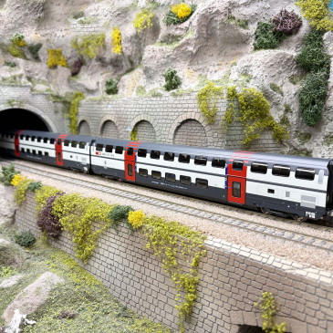 Coffret 2 voitures deux niveaux 2e classe type B IC2000 SBB CFF, Ep. VI - ROCO 6200217 - HO 1/87