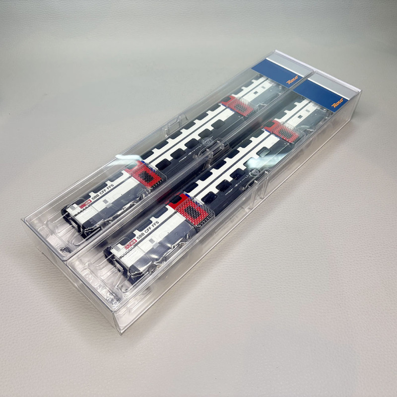 ROCO 6200217 - Coffret 2 voitures deux niveaux 2e classe type B IC2000 SBB CFF, Ep. VI, HO 1/87