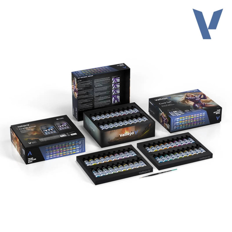 Set de base 60x18ml - True Metallic Metal - VALLEJO 77.273