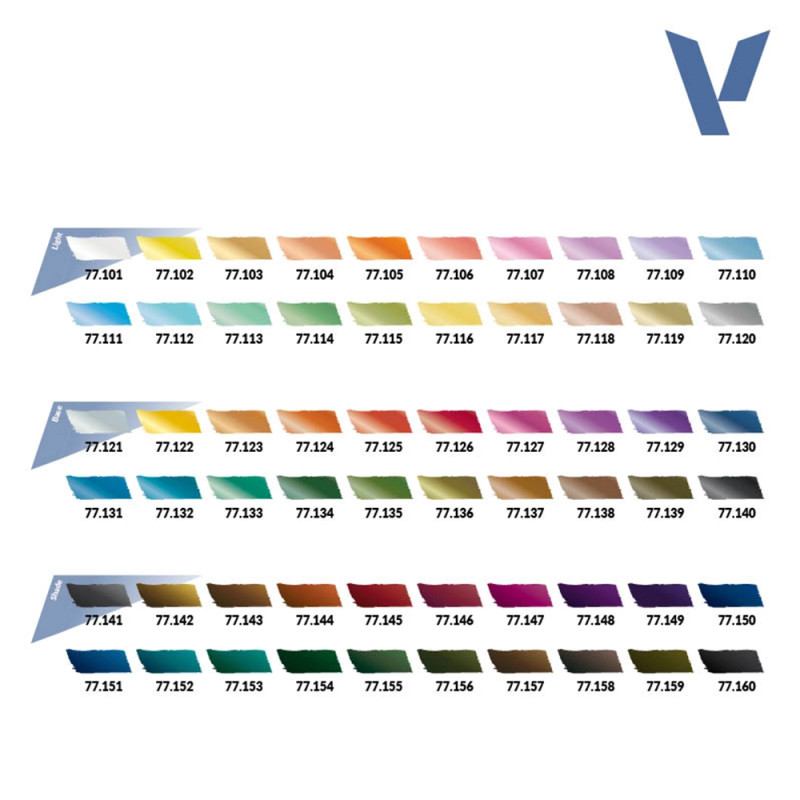 Set de base 60x18ml - True Metallic Metal - VALLEJO 77.273