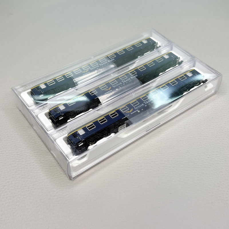 Coffret Set 1 voitures express Am et ABm Suisse Train Bleu compagnie privée, Ep. VI - FLEISCHMANN 6260078 - N 1/160