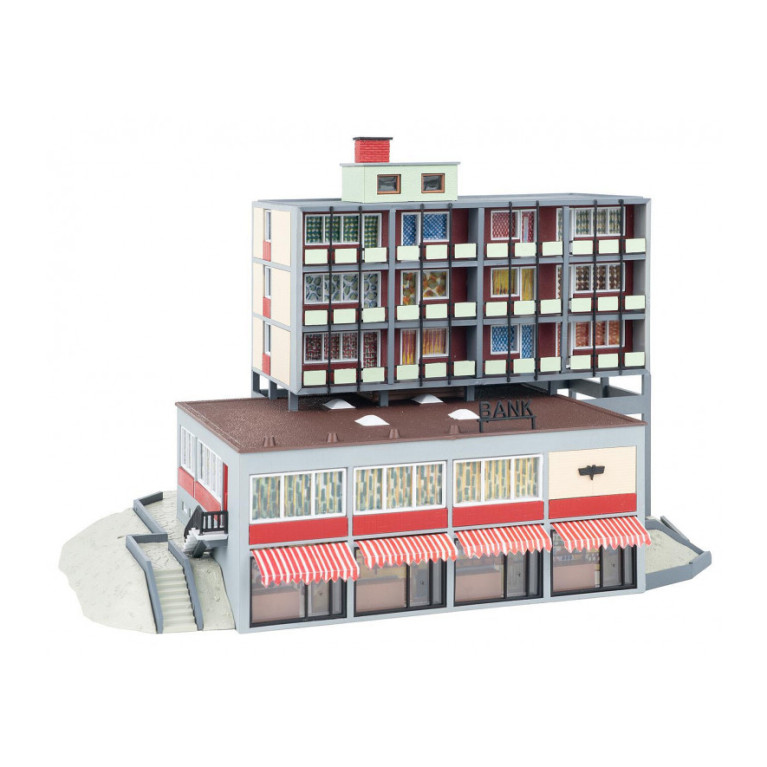 Bâtiment bancaire moderne, B-928 - Faller 109928 - HO 1/87