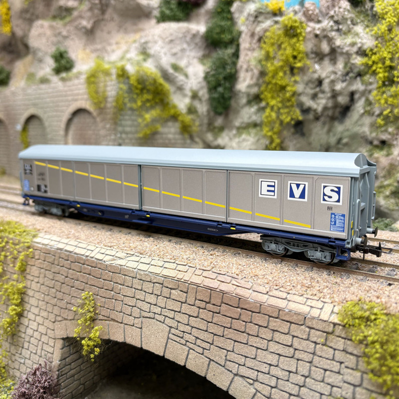 Wagon à parois coulissantes type Habis EVS livrée argentée SNCF, Ep. IV - JOUEF HJ6300 - HO 1/87
