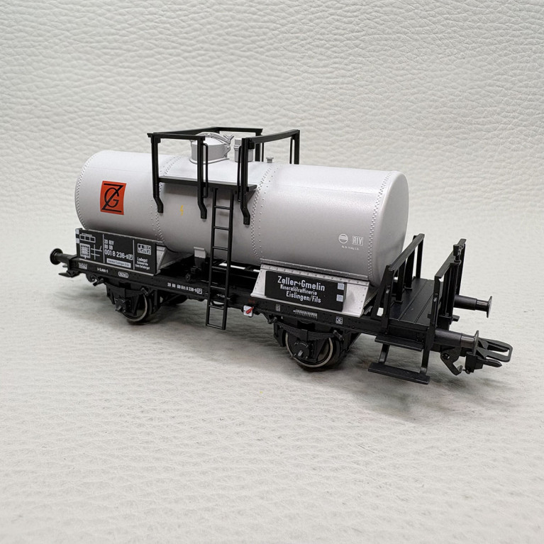 Wagon-citerne 2 essieux chaudière rivetée Zeller+Gmelin GmbH DB, Ep. IV - MÄRKLIN 46479 - HO 1/87