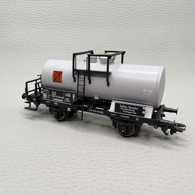 Wagon-citerne 2 essieux chaudière rivetée Zeller+Gmelin GmbH DB, Ep. IV - MÄRKLIN 46479 - HO 1/87