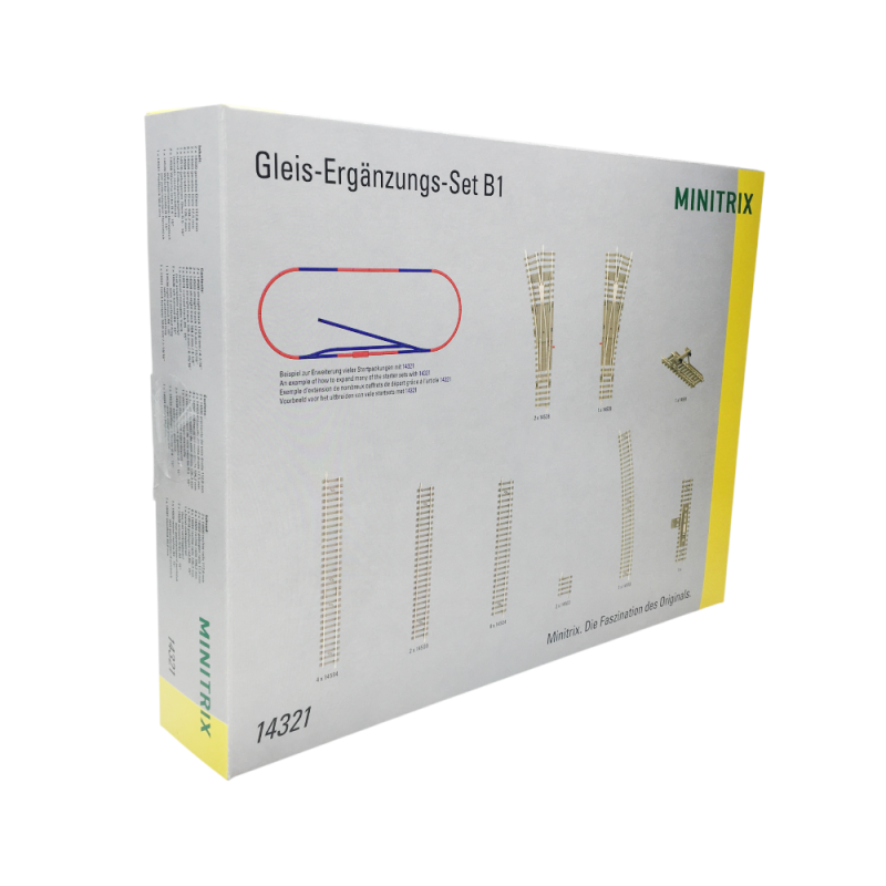 Coffret de Rails complémentaires B1 - MINITRIX 14321 - N 1/160