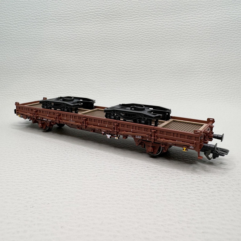 Wagon à ranchers pivotants type Ks 446 chargement 2 bogies Y25 DB AG, Ep. V - MÄRKLIN 46409 - HO 1/87