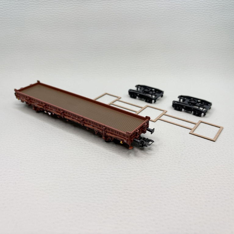 Wagon à ranchers pivotants type Ks 446 chargement 2 bogies Y25 DB AG, Ep. V - MÄRKLIN 46409 - HO 1/87