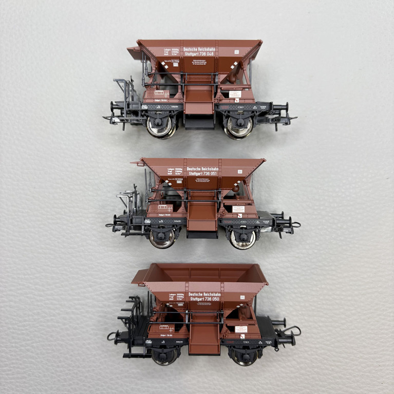 Coffret 3 wagons trémies à ballast Talbot DRB, Ep. II - ROCO 6600265 - HO 1/87