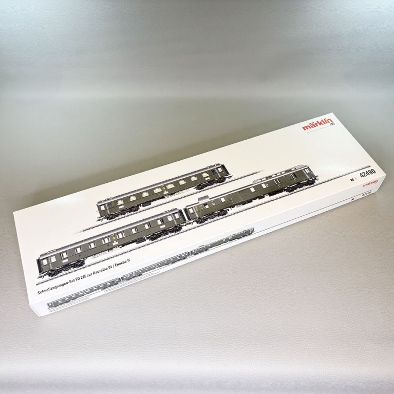 Coffret 3 voitures grandes lignes Fernschnellzug FD 226 DRG, Ep. II - MÄRKLIN 42490 - HO 1/87