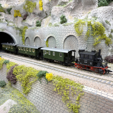 Coffret Spalter Bockl locomotive BR 98.3 Glaskasten et 3 voitures bavaroises DB, Ep. III - MÄRKLIN 26619 - HO 1/87