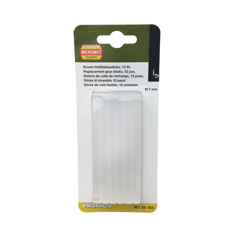 Bâtonnets de colle Ø 0.7 mm, recharge HKP/A (x12) - PROXXON 28194