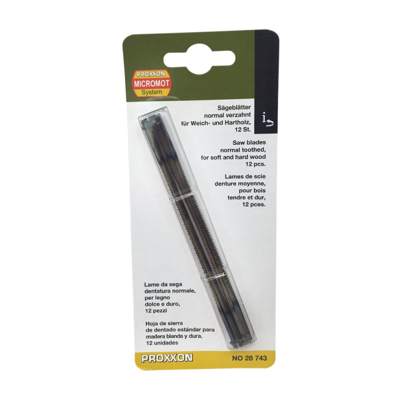 Lames standard avec ergot, coupes fines 127mm (x12) - PROXXON 28743