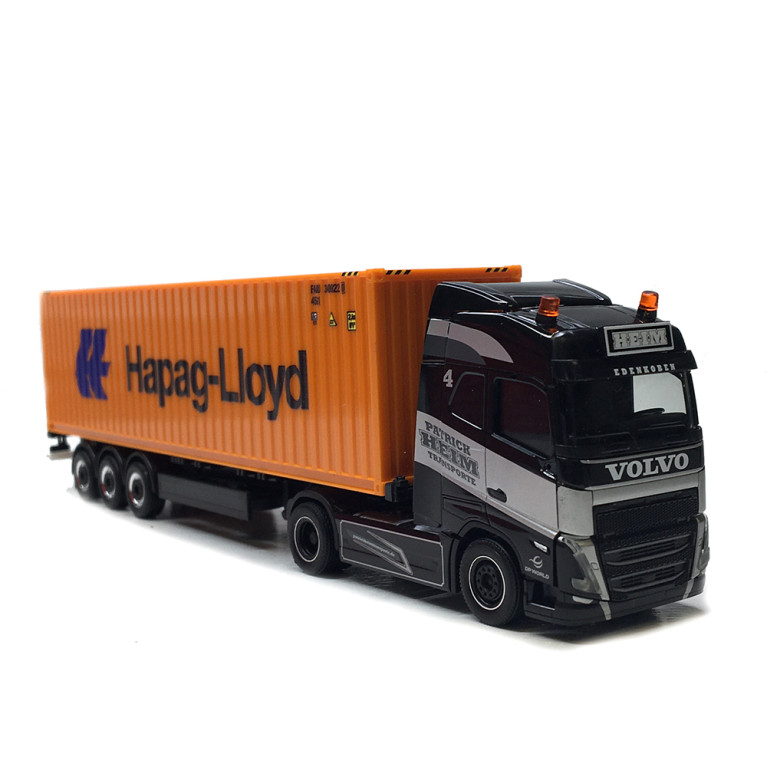 Volvo FH GL 2020, Patrick Heim, Hapag Lloyd, semi-remorque porte-conteneurs - HERPA 320382 - HO 1/87
