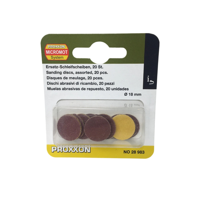 Disques abrasifs en corindon Ø18mm (2x10) - PROXXON 28983