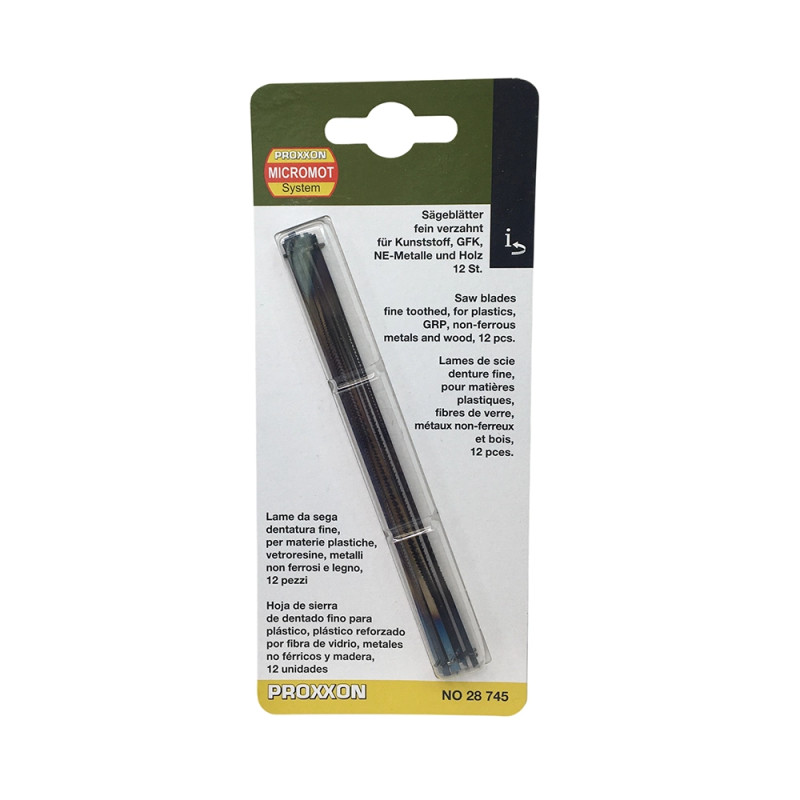 Lames standard avec ergot, coupes fines 127mm (x12) - PROXXON 28745