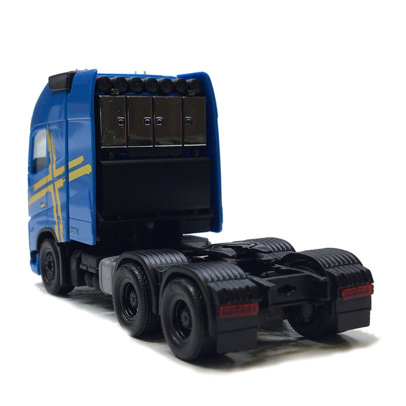 Volvo FH 16 GL XL 2020, tracteur porteur avec tour renforcée, 3 essieux, bleu - HERPA 318624-003 - HO 1/87