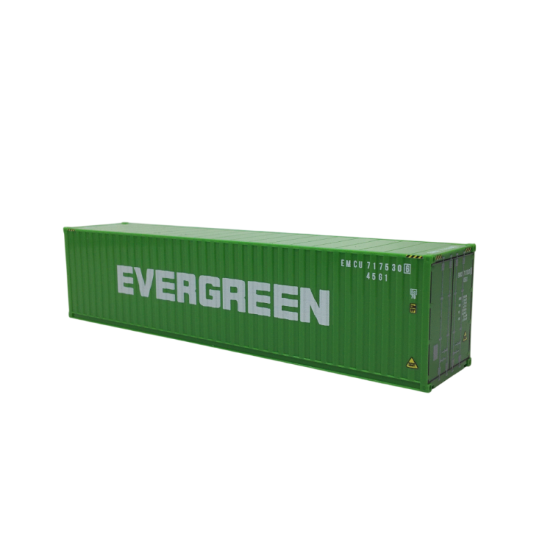 Ensemble de conteneurs de 40 pieds, Evergreen - HERPA 076449-007 - HO 1/87