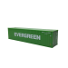 Ensemble de conteneurs de 40 pieds, Evergreen - HERPA 076449-007 - HO 1/87