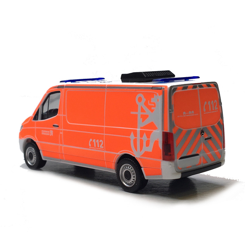Mercedes Benz Sprinter, '18 demi-bus à toit plat, brigade des pompiers de Düsseldorf - HERPA 099028 - HO 1/87