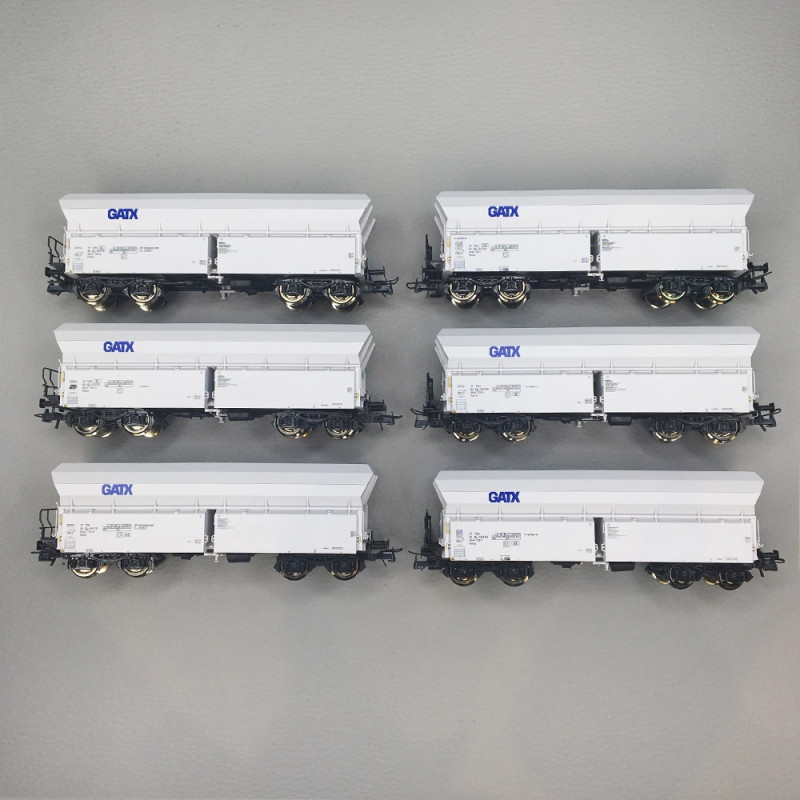 Coffret 6 wagons à déchargement automatique type Falns GATX, Ep. VI - ROCO 6600220 - HO 1/87