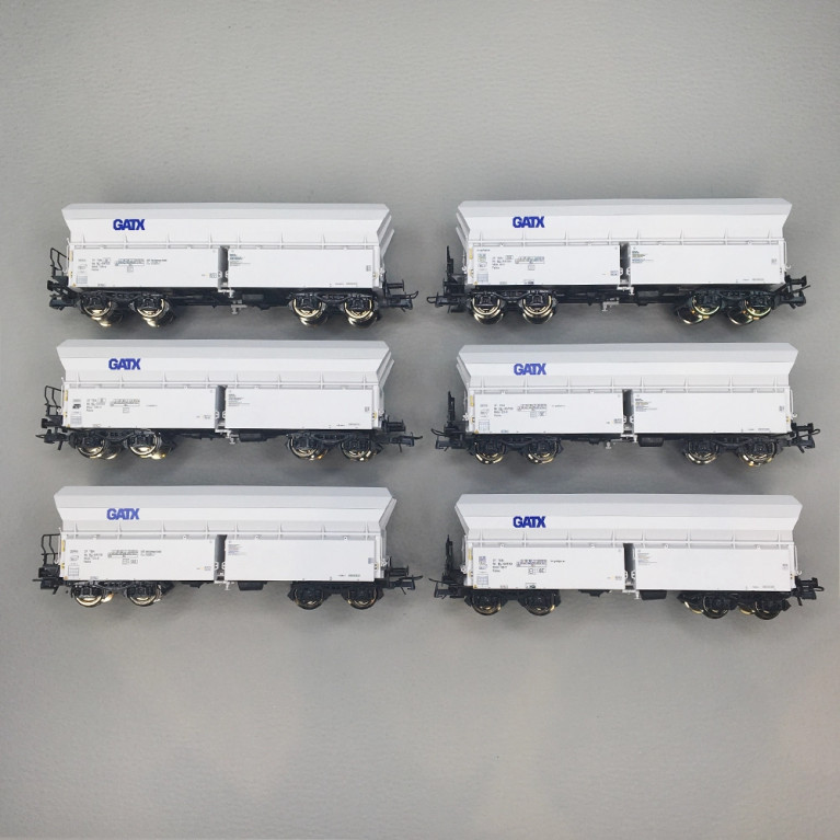 Coffret 6 wagons à déchargement automatique type Falns GATX, Ep. VI - ROCO 6600220 - HO 1/87