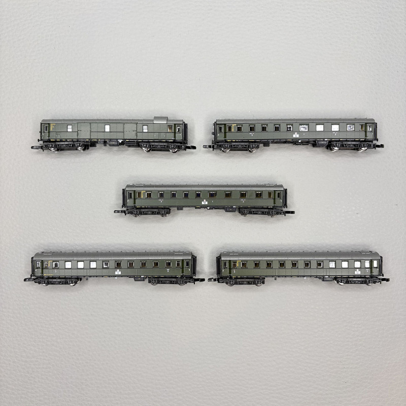 Coffret 5 voitures express type standard 1928-1930 Gruppe 29 DB, Ep. III - MÄRKLIN 87620 - Z 1/220
