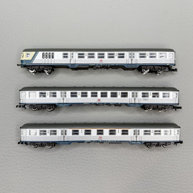Coffret Karlsruher Kopf 3 voitures Silberlingen Bn 719 ABn 703 BDnrzf 740 DB AG, Ep. V - MÄRKLIN 87183 - Z 1/220