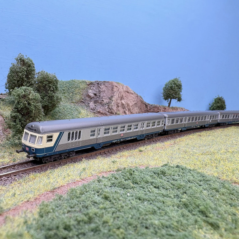 Coffret Karlsruher Kopf 3 voitures Silberlingen Bn 719 ABn 703 BDnrzf 740 DB AG, Ep. V - MÄRKLIN 87183 - Z 1/220