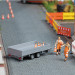 Placement de cônes de signalisation - BUSCH 1867 - HO 1/87