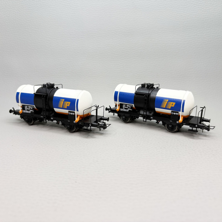 Coffret 2 wagons citernes 2 essieux IP sans cabine de frein FS, Ep. IV - RIVAROSSI HR6709 - HO 1/87