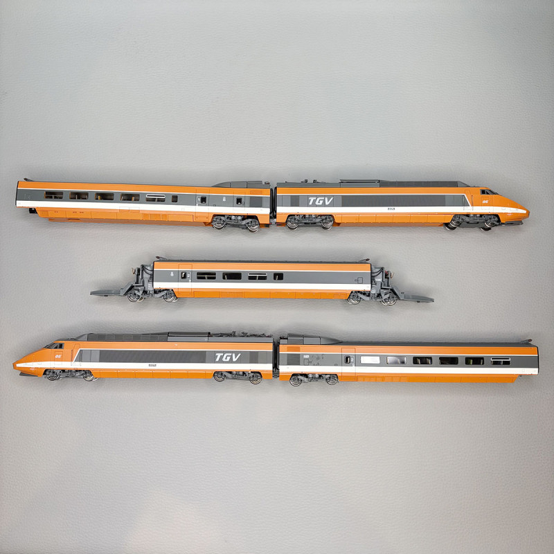 TGV PSE N°5 rame d'origine 5 éléments livrée orange SNCF, Ep. IV - REE TGV005 / TGV005S / TGV005SAC - HO 1/87