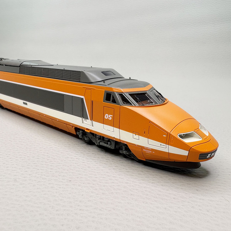 TGV PSE N°5 rame d'origine 5 éléments livrée orange SNCF, Ep. IV - REE TGV005 / TGV005S / TGV005SAC - HO 1/87