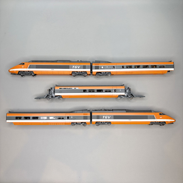 TGV PSE N°5 rame d'origine 5 éléments livrée orange SNCF, Ep. IV - REE TGV005 / TGV005S / TGV005SAC - HO 1/87