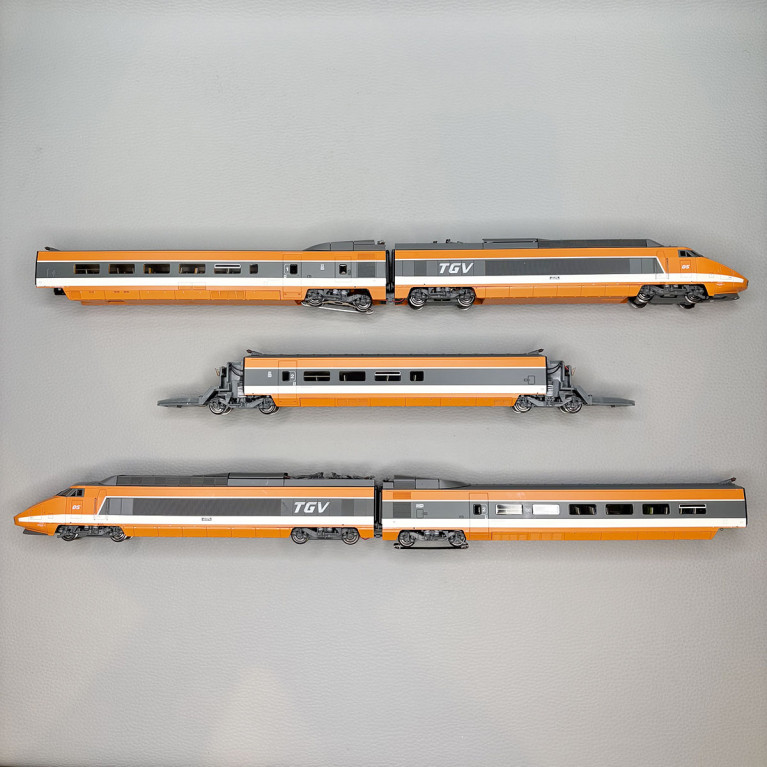 TGV PSE N°5 rame d'origine 5 éléments livrée orange SNCF, Ep. IV - REE TGV005 / TGV005S / TGV005SAC - HO 1/87
