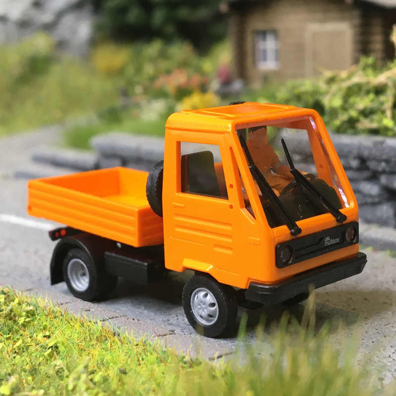Multicar M26, avec chauffeur, orange - BUSCH 42255 - HO 1/87