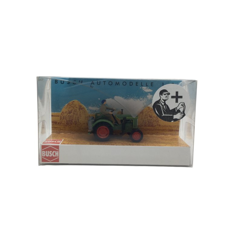 Fendt F15, Dieselross, avec fermier et bidons de lait - BUSCH 54154 - HO 1/87