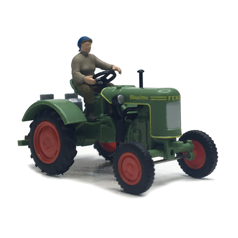 Fendt F15, Dieselross, avec fermier et bidons de lait - BUSCH 54154 - HO 1/87