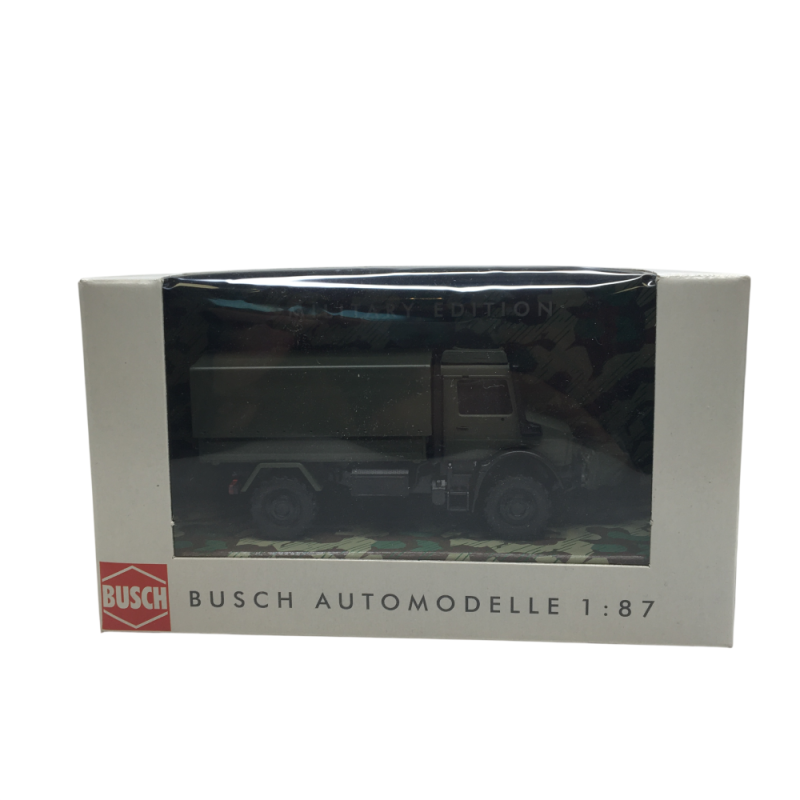 Mercedes Benz, Unimog U5023, véhicule militaire avec treuil - BUSCH 51058 - HO 1/87